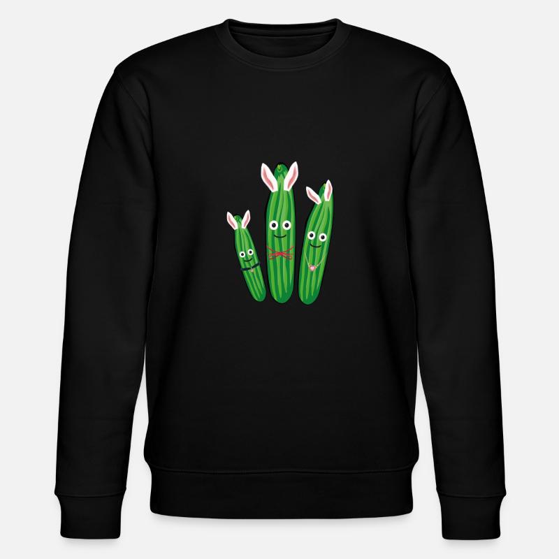 Trio de concombre,concombre,concombre,concombre,concombre,concombre,lapins, lapins - Sweat bio CHANGER Stanley/Stella Unisexe - noir