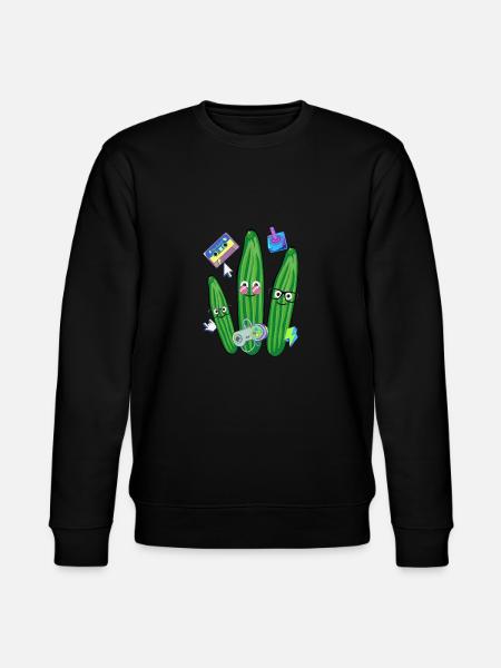 gurken, trio, Nerds, Nerd, Geek, Konsole, pc - Stanley/Stella Unisex Bio-Sweatshirt CHANGER - Schwarz