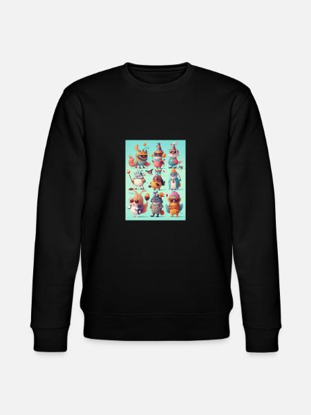Quirky characters - Stanley/Stella CHANGER Unisex Organic Sweatshirt - black