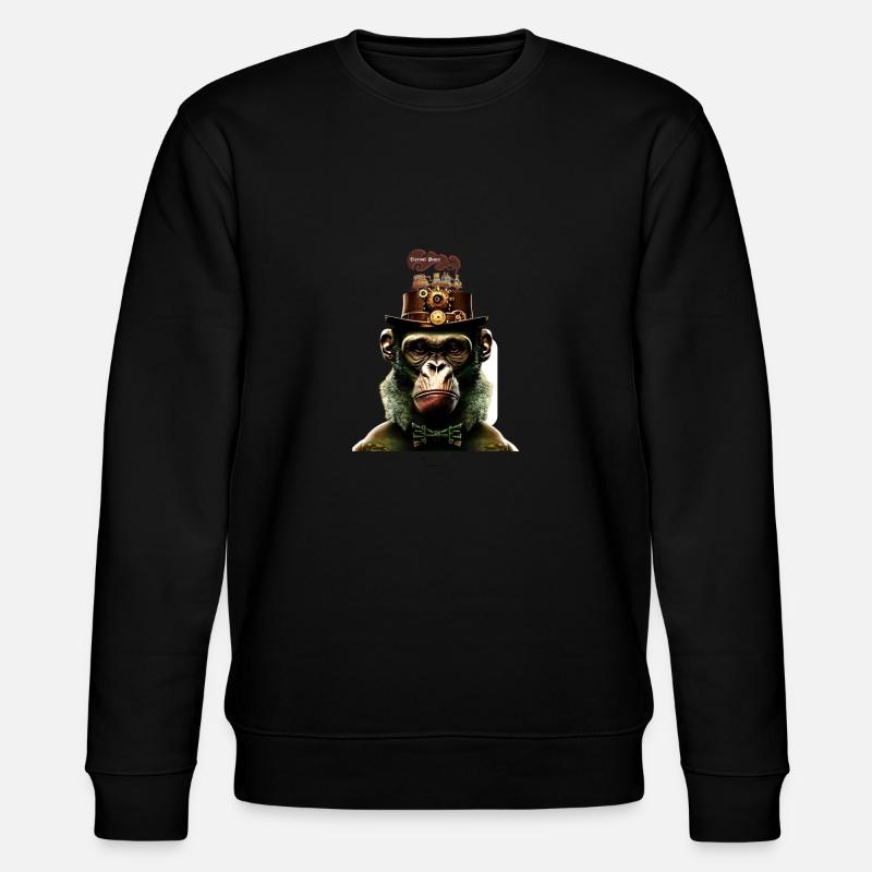 Peace Steampunk Train - Stanley/Stella Unisex Bio-Sweatshirt CHANGER  - Schwarz