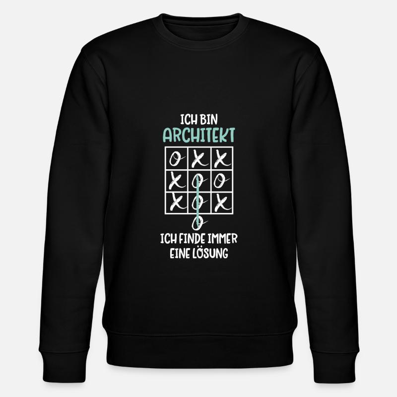 Ich bin Architekt - Stanley/Stella Unisex Bio-Sweatshirt CHANGER  - Schwarz