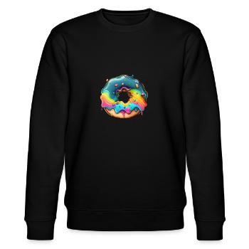 DONUT - CREME - Sweat bio CHANGER Stanley/Stella Unisexe - noir - Devant - Nik (191cm) & Marisol (170cm)