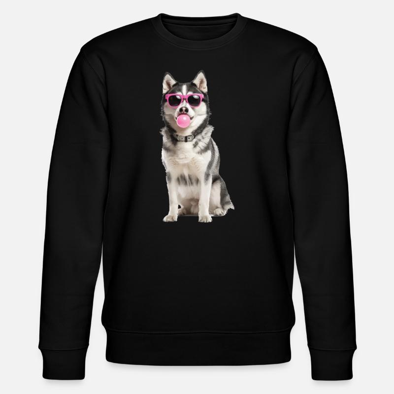 Sibirischer Husky - Stanley/Stella Unisex Bio-Sweatshirt CHANGER  - Schwarz
