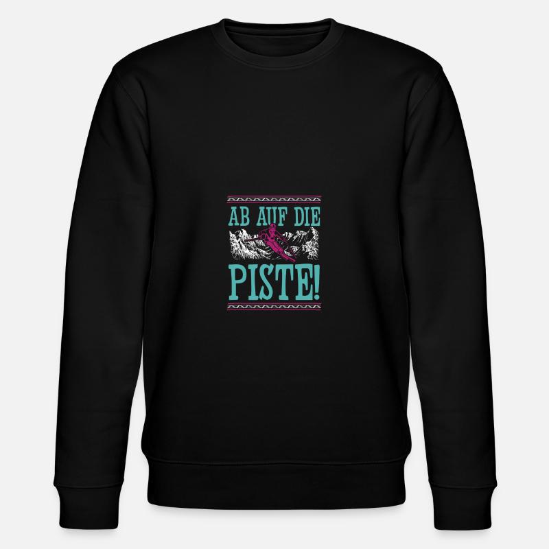 ab auf die piste - Stanley/Stella Unisex Bio-Sweatshirt CHANGER  - Schwarz
