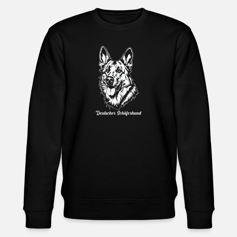 Hund Deutscher Schäferhund - Stanley/Stella Unisex Bio-Sweatshirt CHANGER  - Schwarz