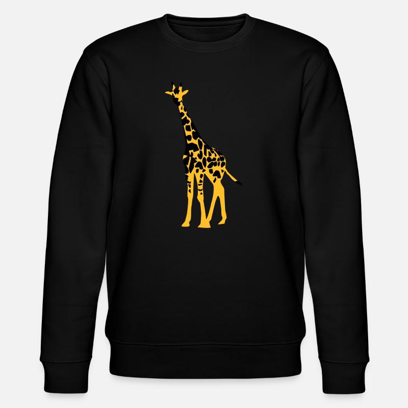 Giraffe - Stanley/Stella Unisex Bio-Sweatshirt CHANGER  - Schwarz
