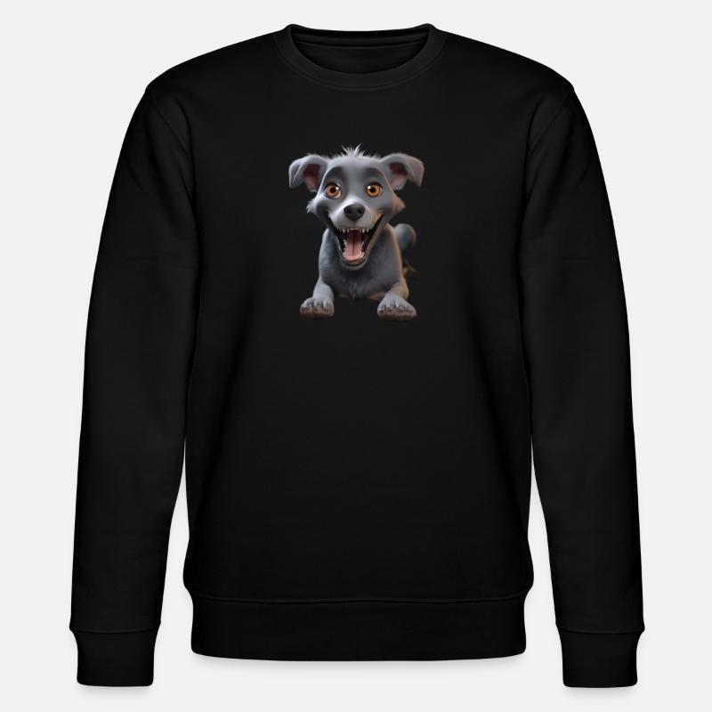 Wartender Hund - Stanley/Stella Unisex Bio-Sweatshirt CHANGER  - Schwarz