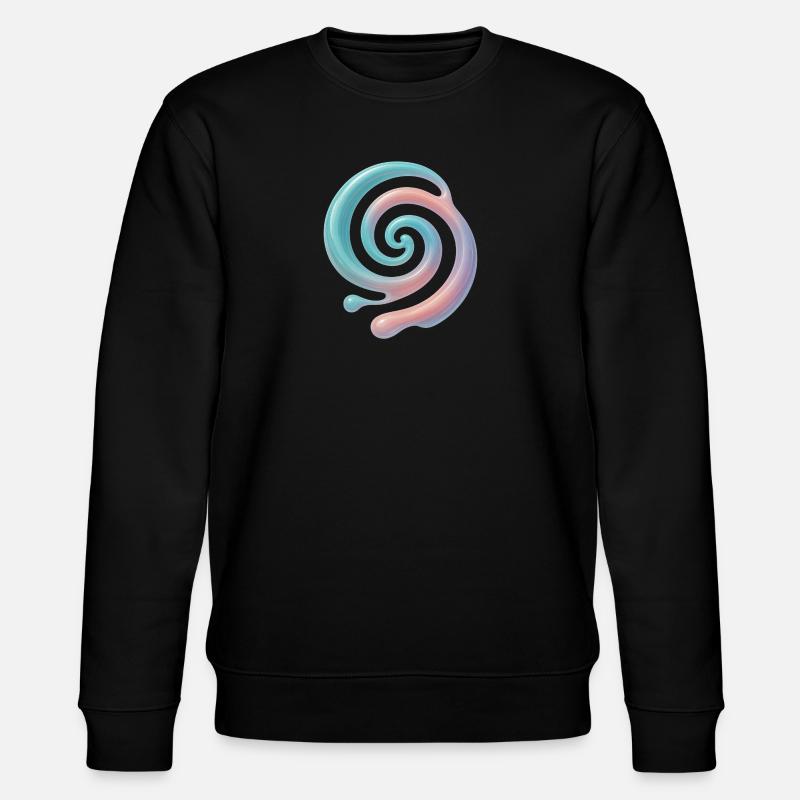 3D Spirale Pastell - Stanley/Stella Unisex Bio-Sweatshirt CHANGER  - Schwarz