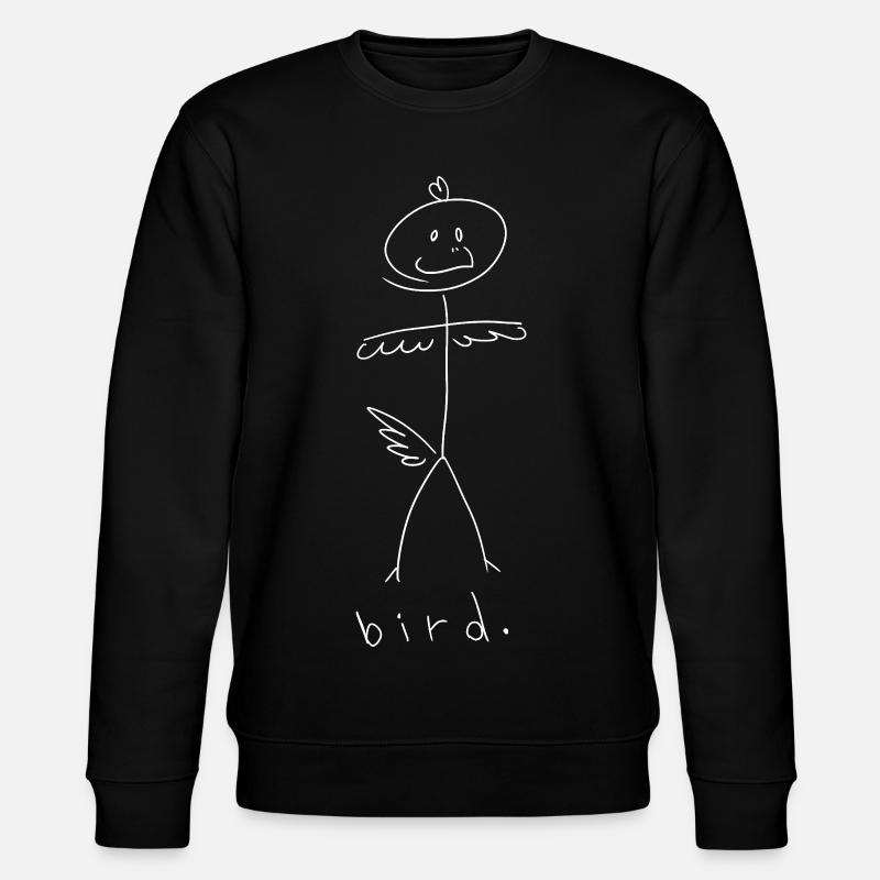 Oiseau. (lignes blanches) (par Leni Riosa) - Sweat bio CHANGER Stanley/Stella Unisexe - noir