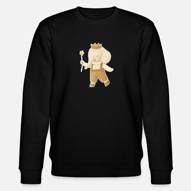 Royal elephant in overalls - Stanley/Stella CHANGER Unisex Organic Sweatshirt - black