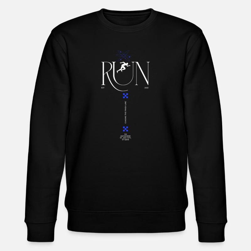 RUN Neon Runner Glyphs - Sweat bio CHANGER Stanley/Stella Unisexe - noir