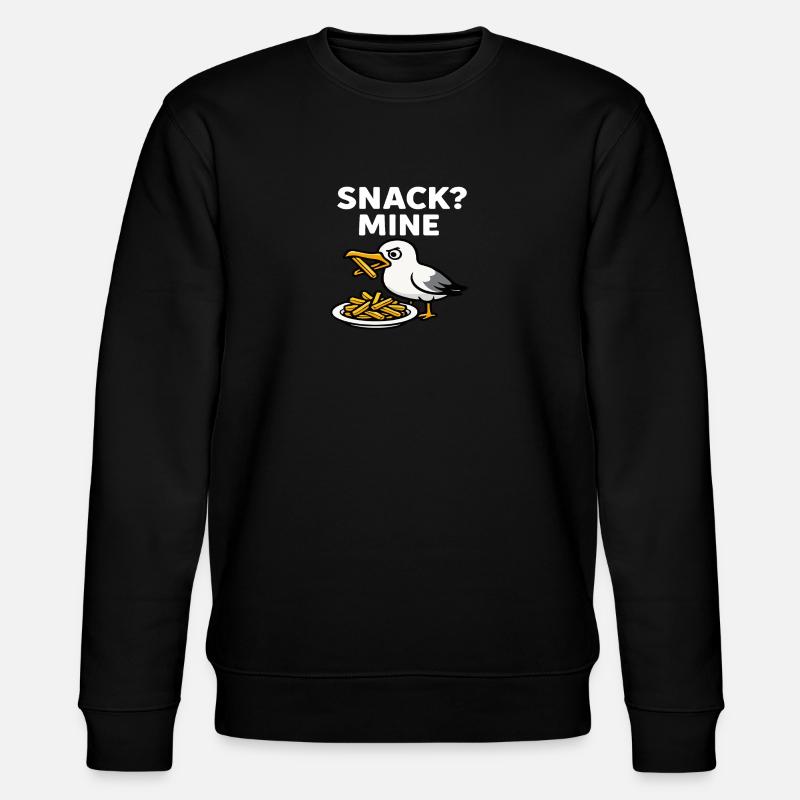 Snack Möwe - Stanley/Stella Unisex Bio-Sweatshirt CHANGER  - Schwarz