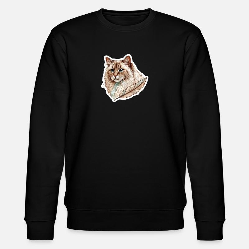 Chat élégant - Compagnon plume - Sweat bio CHANGER Stanley/Stella Unisexe - noir