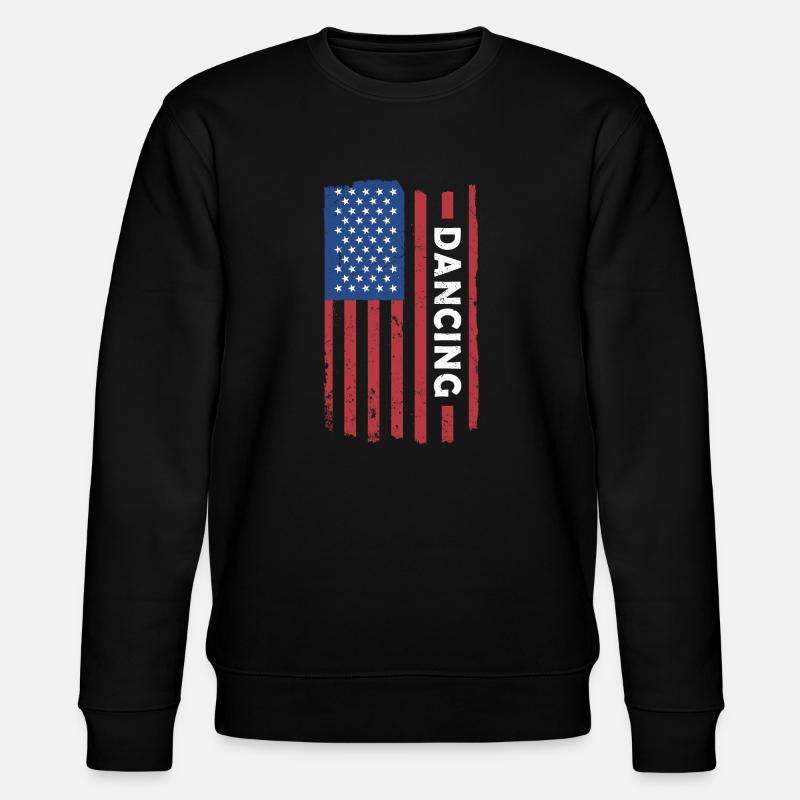 Dancer Us Flag Dancing - Stanley/Stella Unisex Bio-Sweatshirt CHANGER  - Schwarz