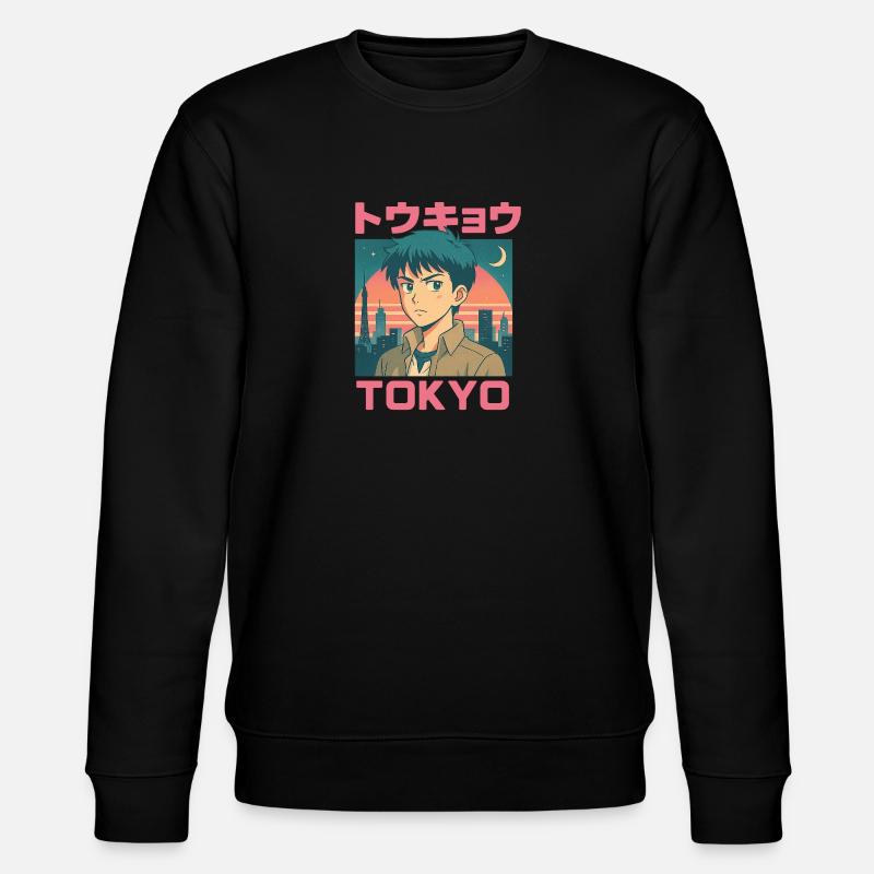 Tokyo Boy – Manga-Stil - Stanley/Stella Unisex Bio-Sweatshirt CHANGER  - Schwarz