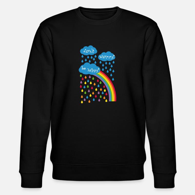 dont worry be happy - Stanley/Stella Unisex Bio-Sweatshirt CHANGER  - Schwarz