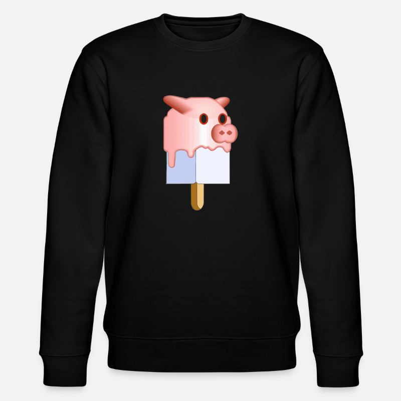 Popsicles pig's face - Stanley/Stella CHANGER Unisex Organic Sweatshirt - black