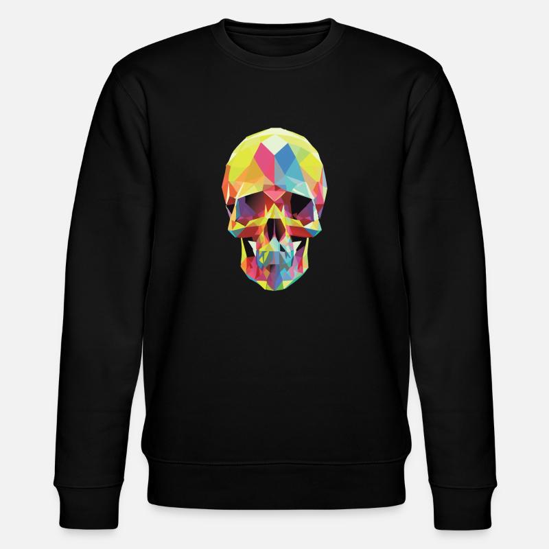 Crâne Low Poly - Sweat bio CHANGER Stanley/Stella Unisexe - noir