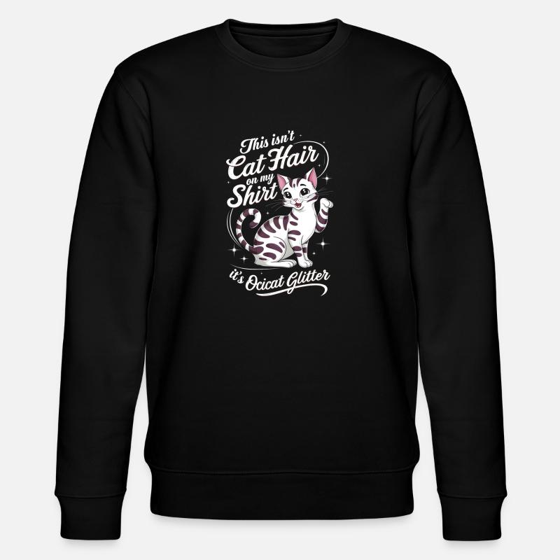 Katze Ocicat Geschenk - Stanley/Stella Unisex Bio-Sweatshirt CHANGER  - Schwarz