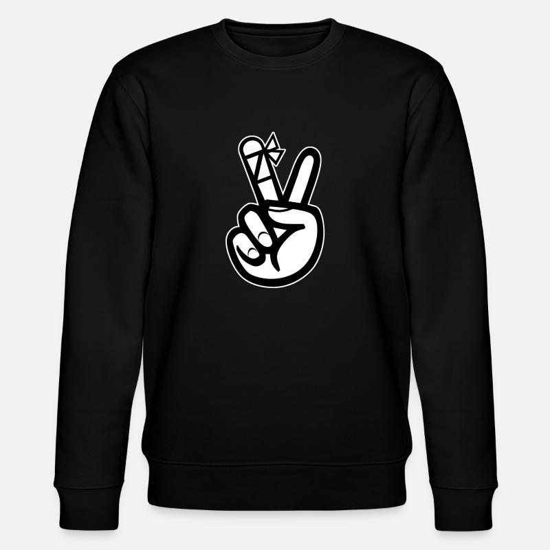 verletzte Hand - Stanley/Stella Unisex Bio-Sweatshirt CHANGER - Schwarz