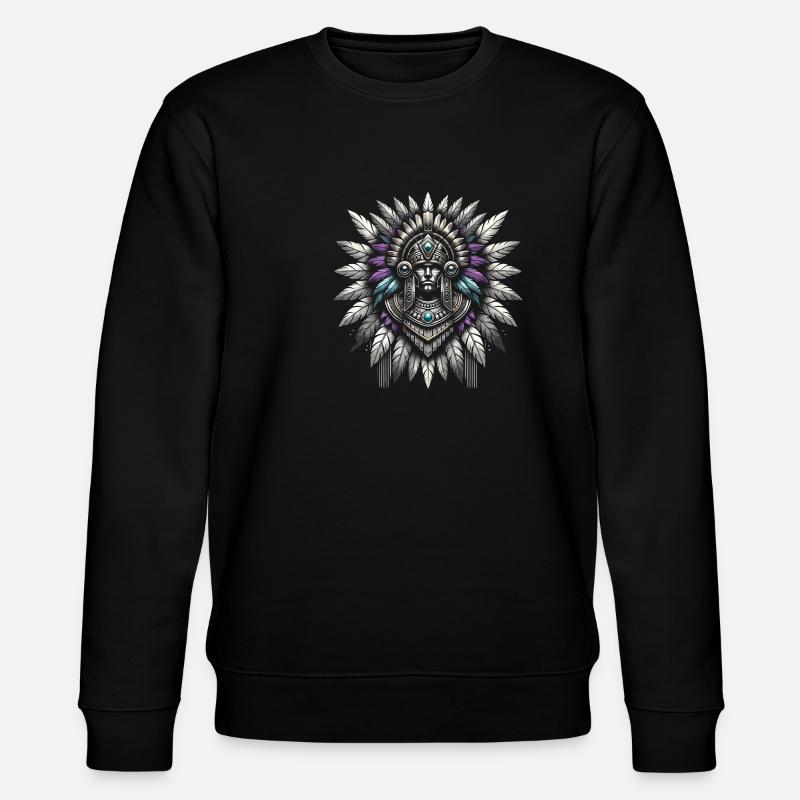 Guerrier aztèque avec traditionnel - Sweat bio CHANGER Stanley/Stella Unisexe - noir