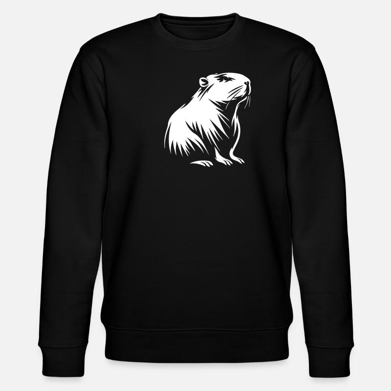 Capybara - Drawing Silhouette - Stanley/Stella CHANGER Unisex Organic Sweatshirt - black