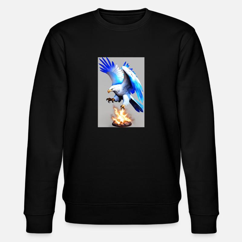 White Animals Eagle - Stanley/Stella CHANGER Unisex Organic Sweatshirt - black