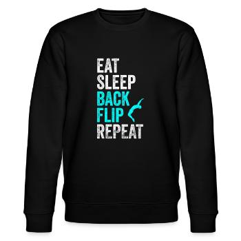 Manger dormir dos flip répéter chemise gymnastique tee - Sweat bio CHANGER Stanley/Stella Unisexe - noir - Devant - Nik (191cm) & Marisol (170cm)