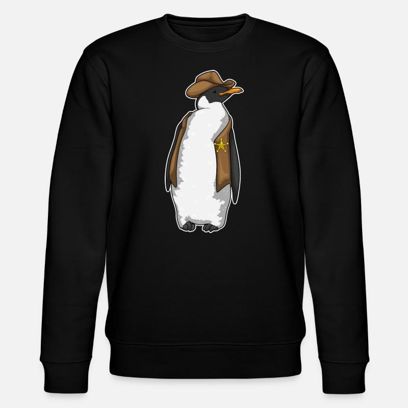 Penguin Sheriff - Stanley/Stella CHANGER Unisex Organic Sweatshirt - black