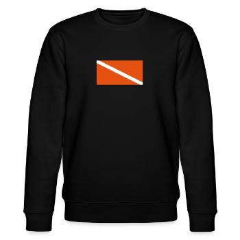 Taucherflagge AI - Stanley/Stella Unisex Bio-Sweatshirt CHANGER  - Schwarz - Vorne - Nik (191cm) & Marisol (170cm)