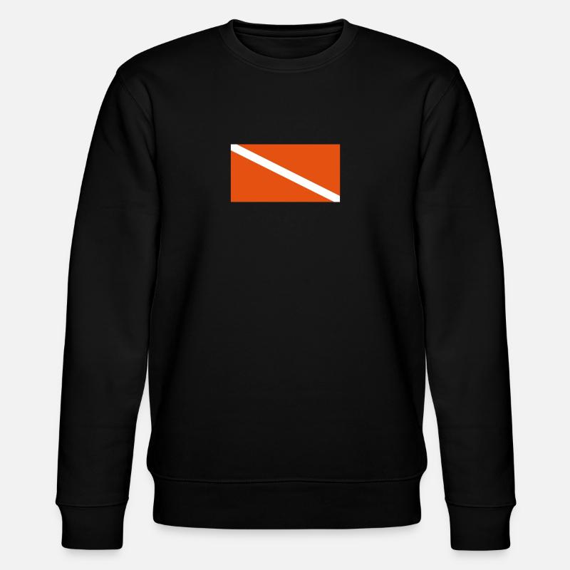 Taucherflagge AI - Stanley/Stella Unisex Bio-Sweatshirt CHANGER  - Schwarz
