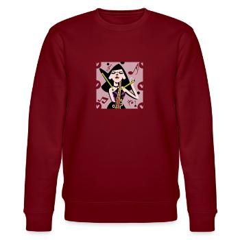 Fille de la musique - Sweat bio CHANGER Stanley/Stella Unisexe - bordeaux - Devant - Nik (191cm) & Marisol (170cm)