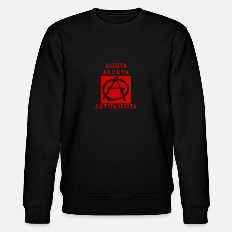 Alerta Alerta Antifa - Stanley/Stella Unisex Bio-Sweatshirt CHANGER  - Schwarz