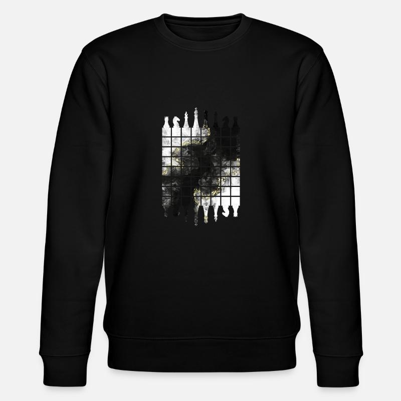 SCHACH SCHACHBRETT SCHACHFIGUREN - Stanley/Stella Unisex Bio-Sweatshirt CHANGER  - Schwarz