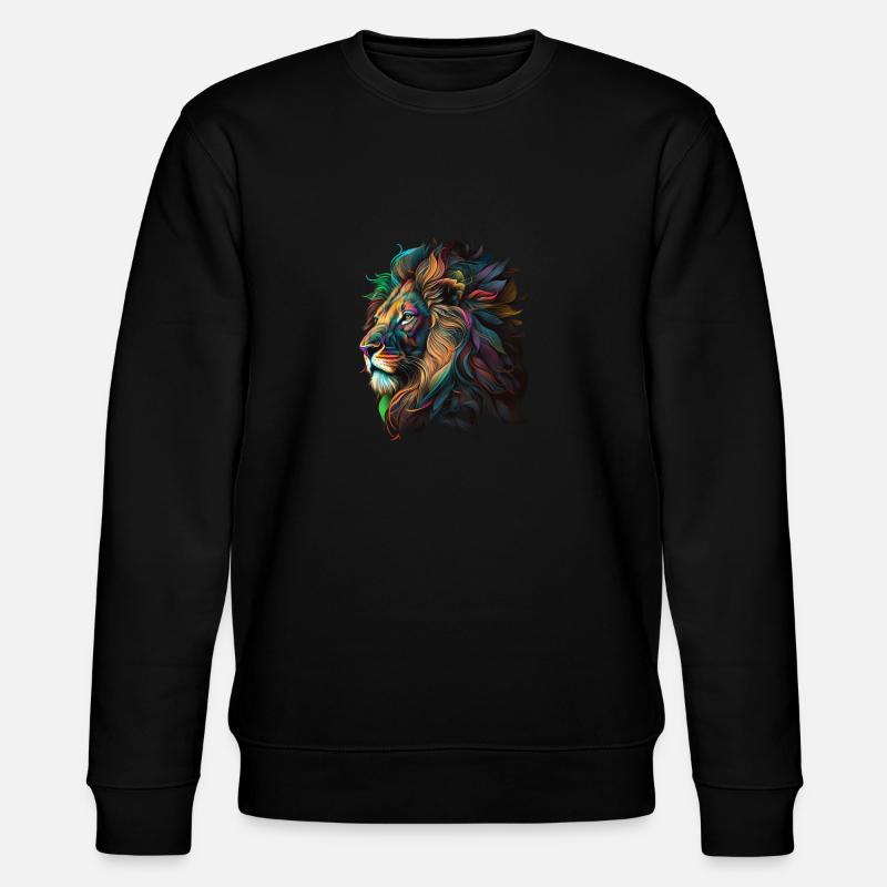 TÊTE DE LION MAJESTUEUX - Sweat bio CHANGER Stanley/Stella Unisexe - noir