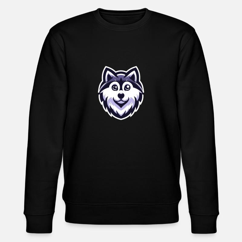 Süßer Husky - Stanley/Stella Unisex Bio-Sweatshirt CHANGER - Schwarz