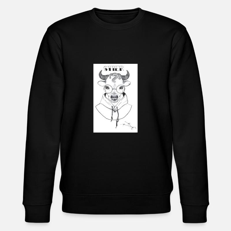 Stier - Stanley/Stella Unisex Bio-Sweatshirt CHANGER  - Schwarz