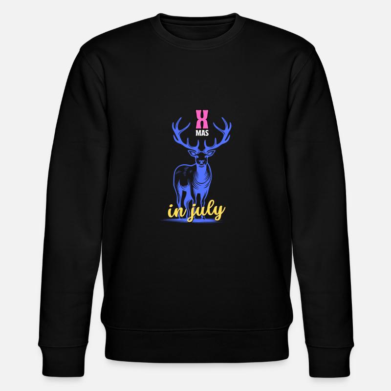 Weihnachten im Juli - Stanley/Stella Unisex Bio-Sweatshirt CHANGER  - Schwarz