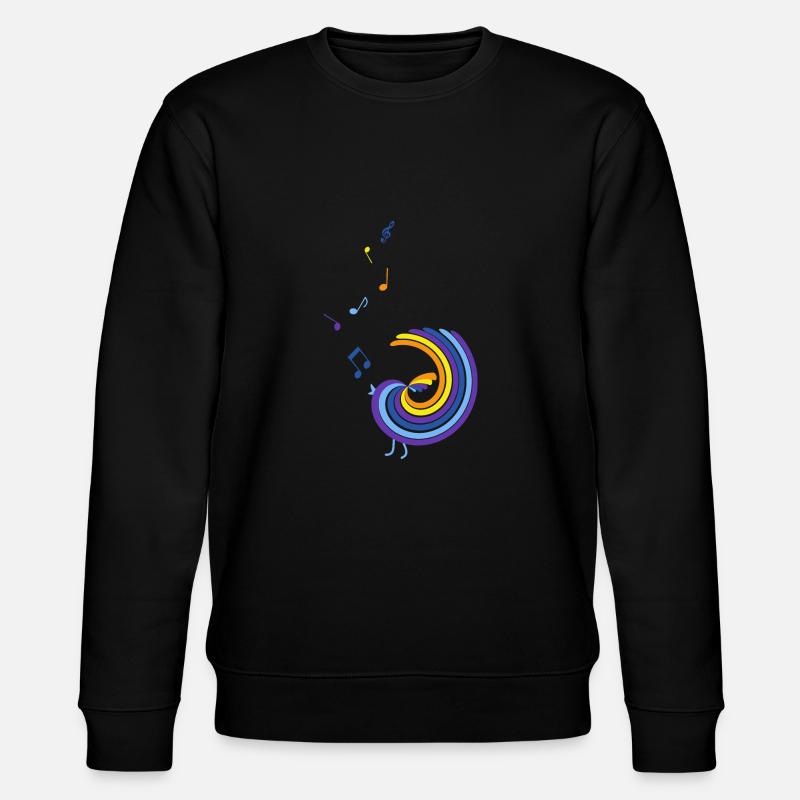 bunter singvogel - Stanley/Stella Unisex Bio-Sweatshirt CHANGER  - Schwarz