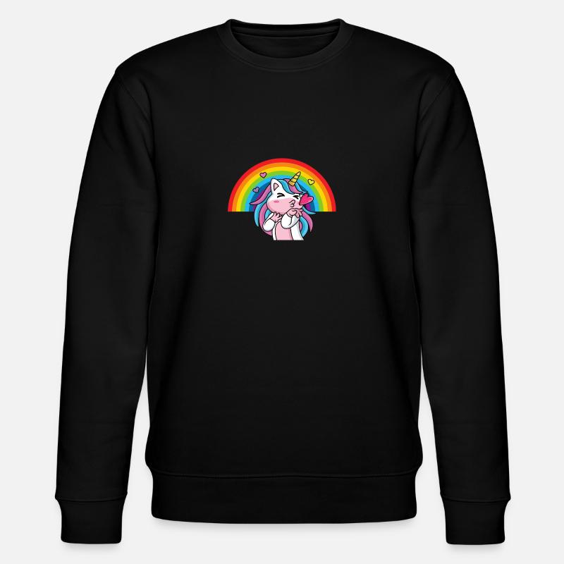 Licorne arc-en-ciel - Sweat bio CHANGER Stanley/Stella Unisexe - noir