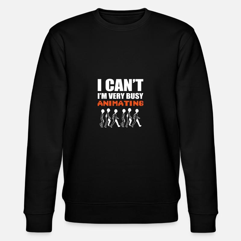 Busy animate screenwriter gift - Stanley/Stella CHANGER Unisex Organic Sweatshirt - black