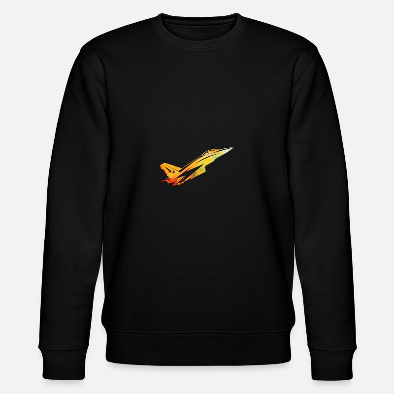 Kampfflugzeug - Stanley/Stella Unisex Bio-Sweatshirt CHANGER - Schwarz