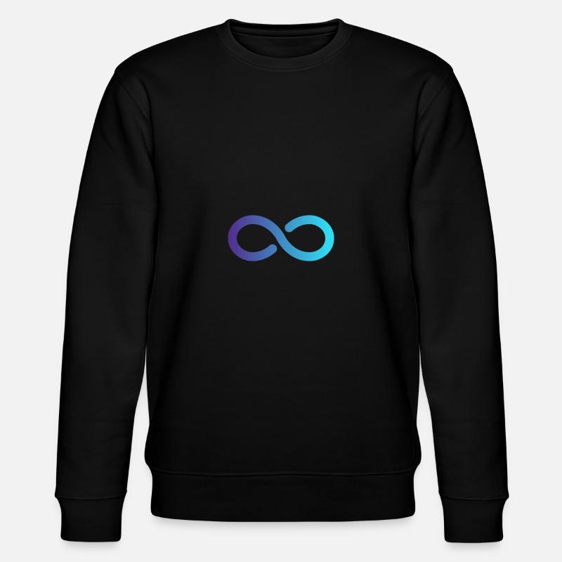 Unendlich Unendlichkeit Zeichen Symbol Weltraum - Stanley/Stella Unisex Bio-Sweatshirt CHANGER - Schwarz