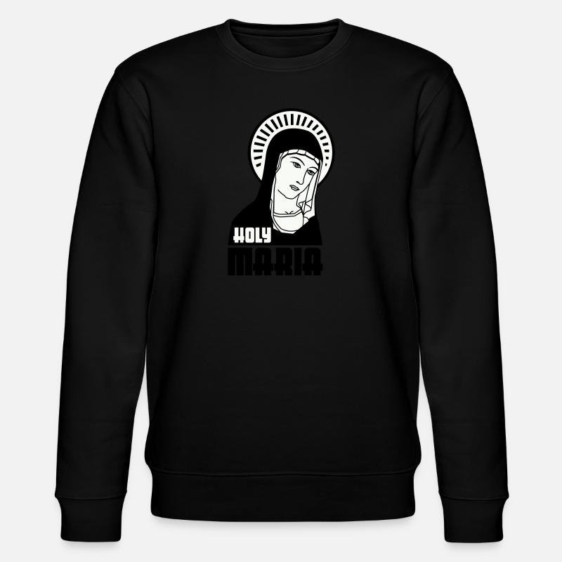 Holy Mary - Stanley/Stella CHANGER Unisex Organic Sweatshirt - black