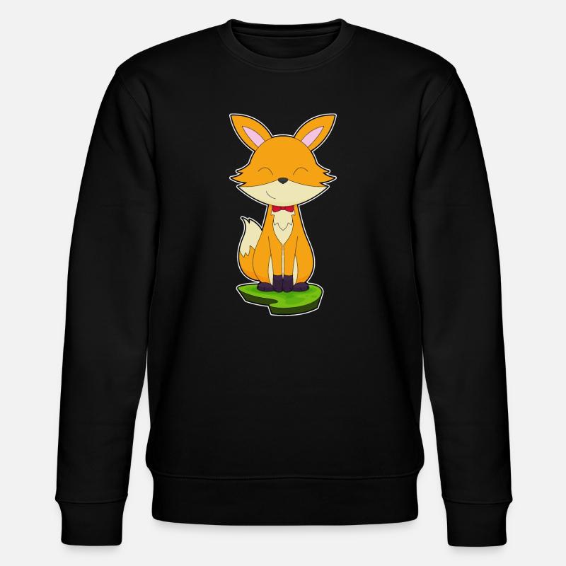 Fuchs Gentleman Fliege - Stanley/Stella Unisex Bio-Sweatshirt CHANGER  - Schwarz