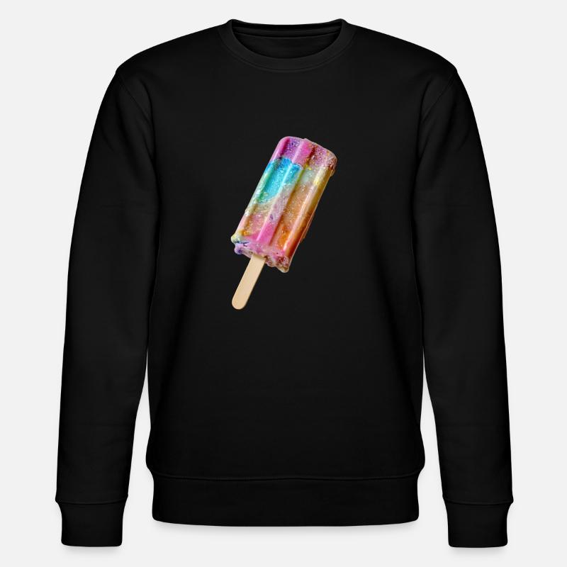 Eis am Stil Regenbogen - Stanley/Stella Unisex Bio-Sweatshirt CHANGER  - Schwarz