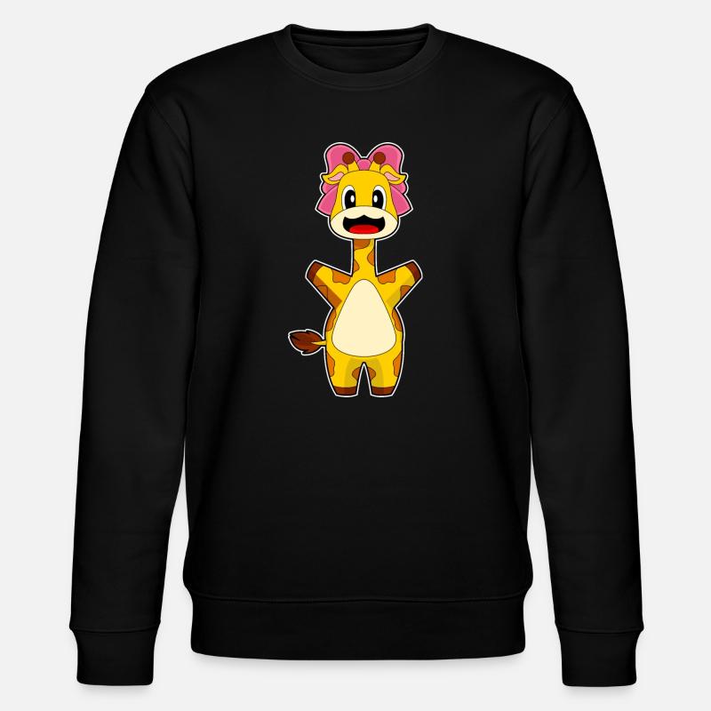 Giraffe Bow - Stanley/Stella CHANGER Unisex Organic Sweatshirt - black