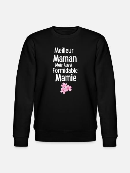 Beste erstaunliche Mutter und Oma - Stanley/Stella Unisex Bio-Sweatshirt CHANGER  - Schwarz