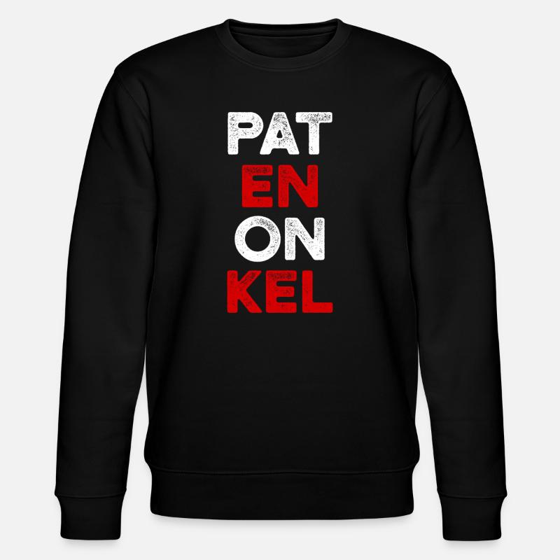 Patenonkel - Taufgeschenk - Stanley/Stella Unisex Bio-Sweatshirt CHANGER  - Schwarz