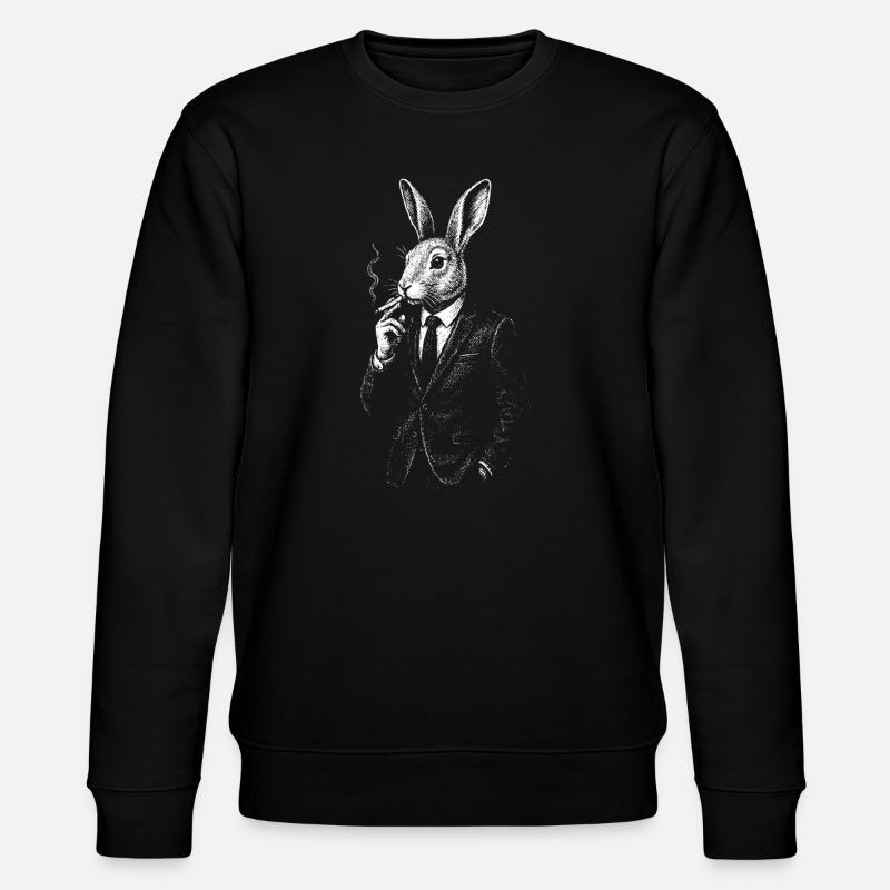 Gentleman Rabbit Smokey Noir - Stanley/Stella Unisex Bio-Sweatshirt CHANGER  - Schwarz